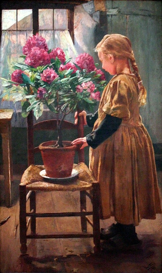 Gabrielle Frederic, the Artist's Daughter by Léon Frédéric