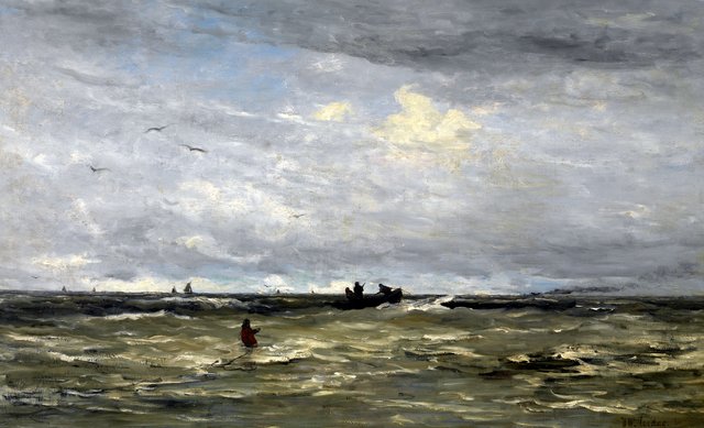 Weigh Anchor by Hendrik Willem Mesdag