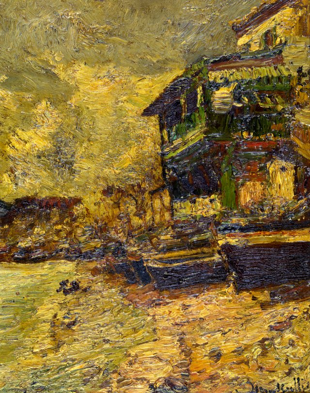 Restaurant Bernard in Estaque by Adolphe Joseph Thomas Monticelli