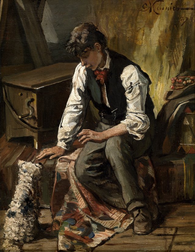 Organ Grinder by Constantin Meunier