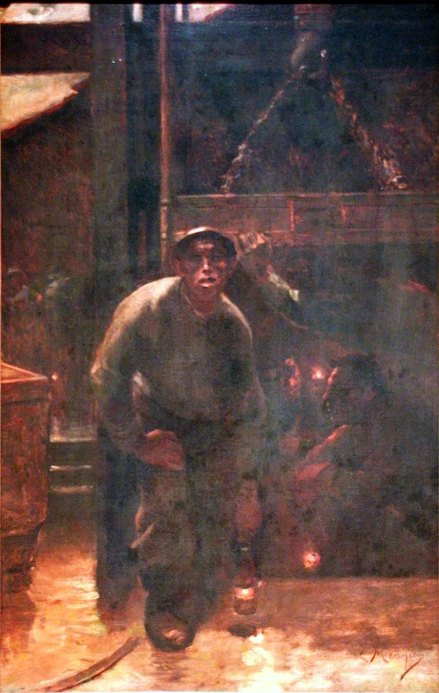 The Pithead by Constantin Meunier