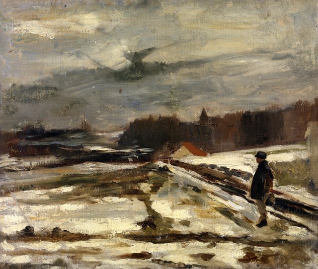 Pupil in the Snow by Constantin Meunier