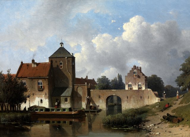 The IJsselpoort at IJsselstein by Jan Weissenbruch