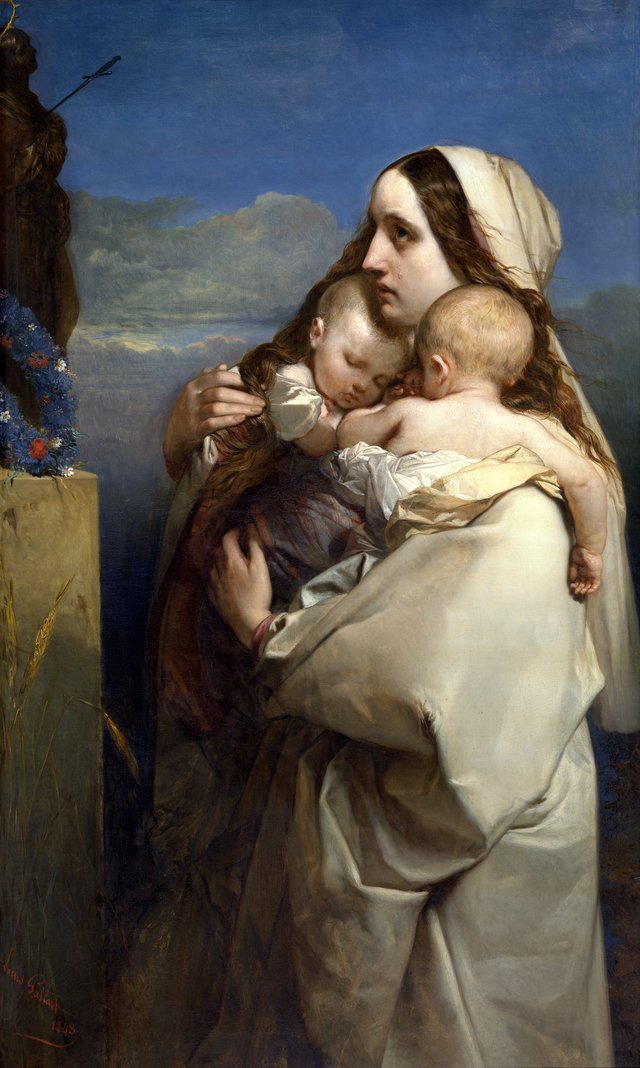 The Unfortunate Mother by Louis Gallait