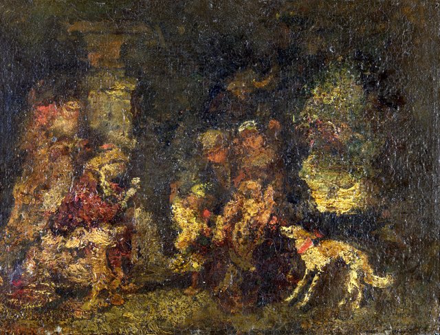 A Cave in the Forest by Adolphe Joseph Thomas Monticelli