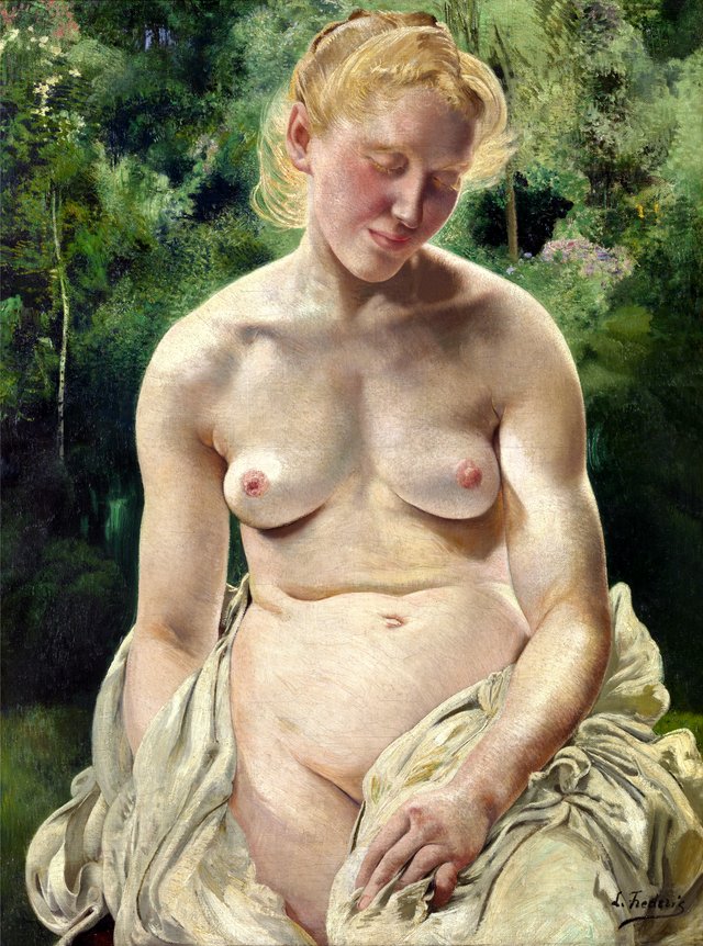 Timidity by Léon Frédéric