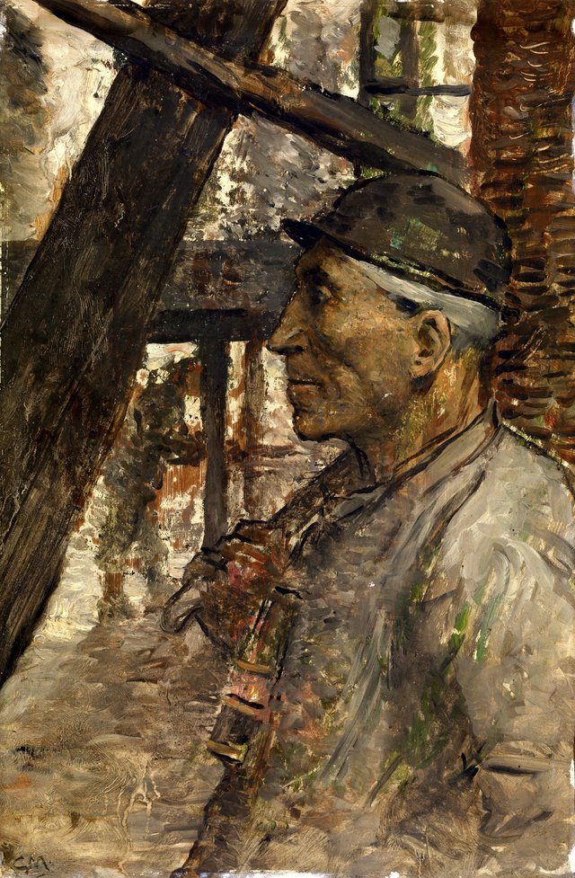 Collier with Safety Lamp by Constantin Meunier