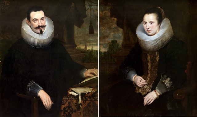 Barthel Van den Berghe and his Wife Elisabeth Hoegaerts by Cornelis de Vos