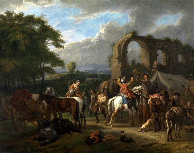 Horseman's Scene by Pieter van Bloemen
