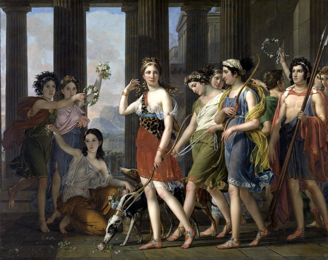 The Fair Anthia Leading her Companions to the Temple of Diana in Ephesus by Joseph Paelinck