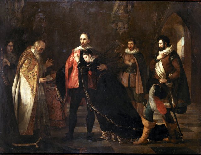 Lamoral, Count of Egmont, Taking Leave of His Wife by Adèle Kindt