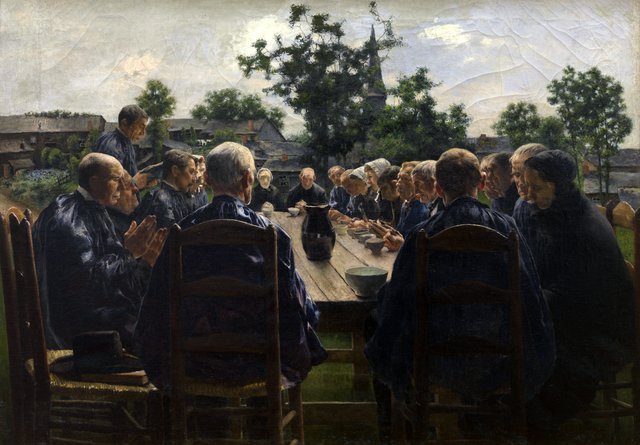The Funeral Meal by Léon Frédéric