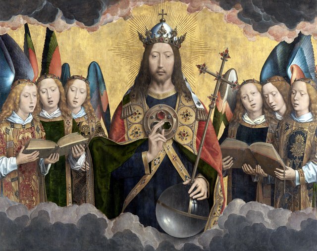 Christ with Singing Angels by Hans Memling
