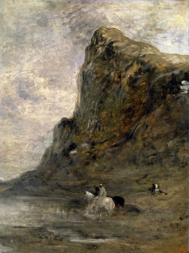 Horsemen at the Foot of the Chiffa Cliffs by Eugène Fromentin
