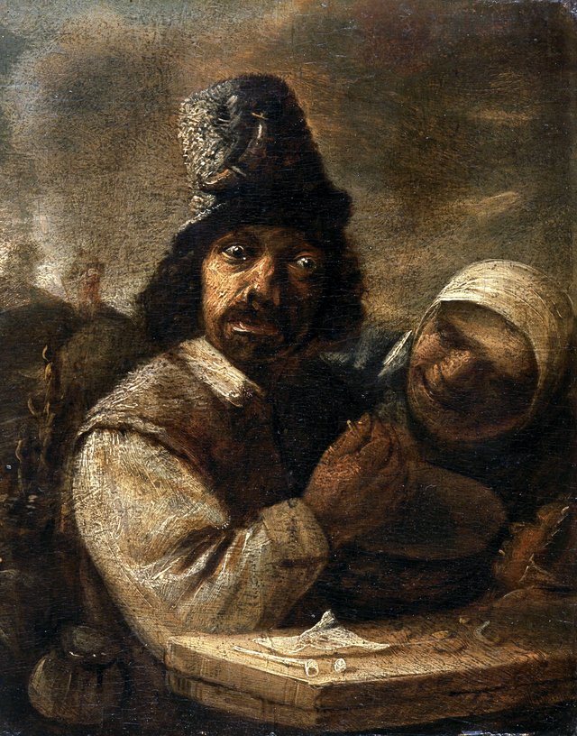 The Rumbling Pot (The Friction Drum) by Joos van Craesbeeck