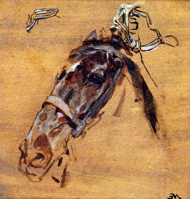 Horse’s Head (study) by Jean-Louis-Ernest Meissonier