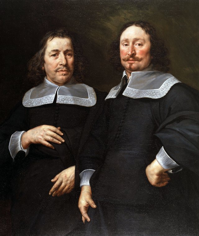 Portrait of two Men by Jacob van Oost