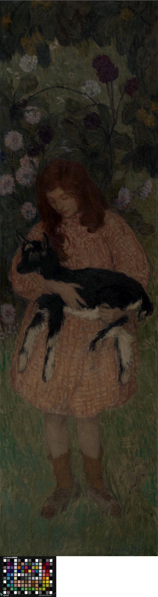 Girl with a Goat by Edmond Aman-Jean