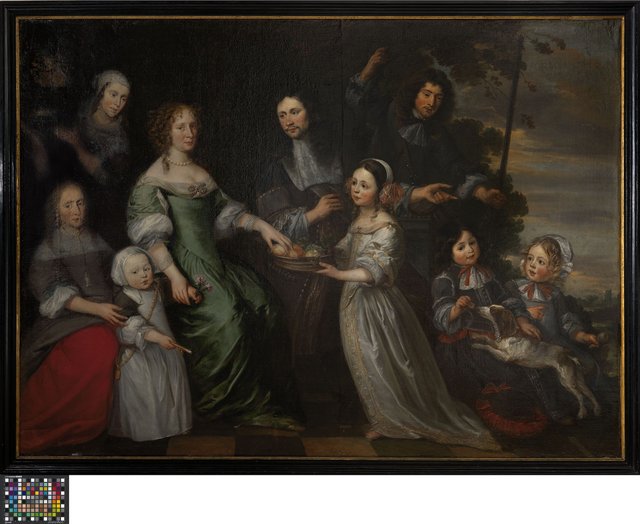 Portrait of Albert de Grass and Marie-Anne Pardo with their family by Jacob van Oost