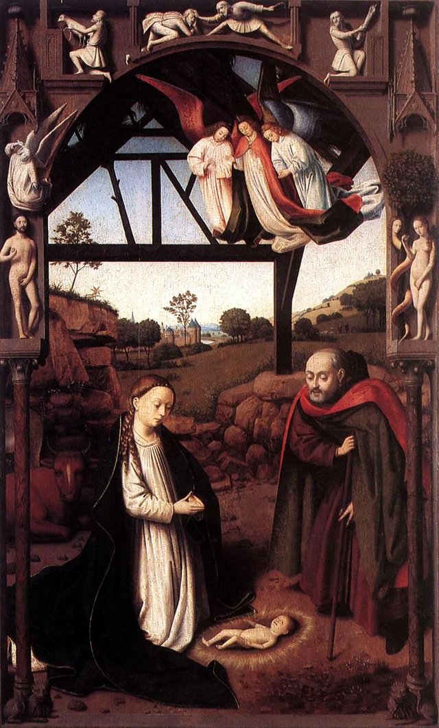 Adoration of the Christ Child by Petrus Christus
