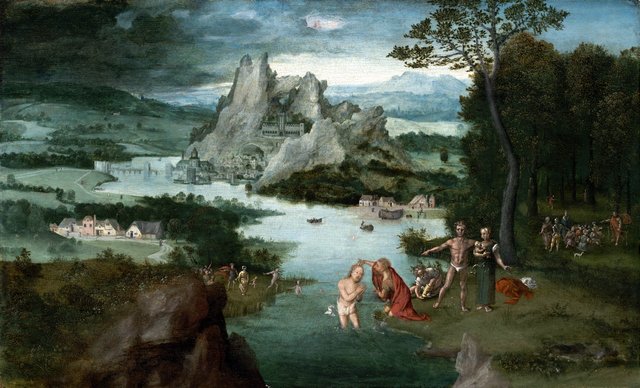 Het doopsel van Christus by Joachim Patinir