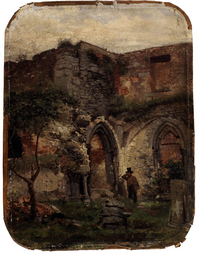 The Ruins of Saint Bavo’s Abbey in Ghent by Jules Breton