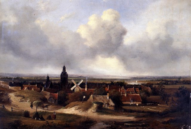 Panoramic View of a Town by Andreas Schelfhout