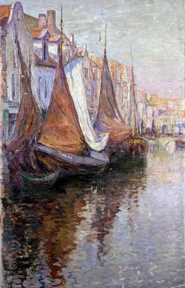 Wharf in Mechelen by Anna Boch