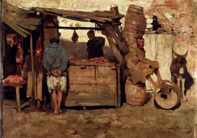 Moroccan Butcher by Théo van Rysselberghe