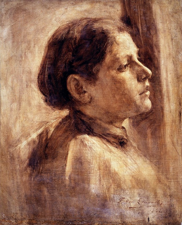 Portrait of a Young Woman (study) by Franz von Lenbach