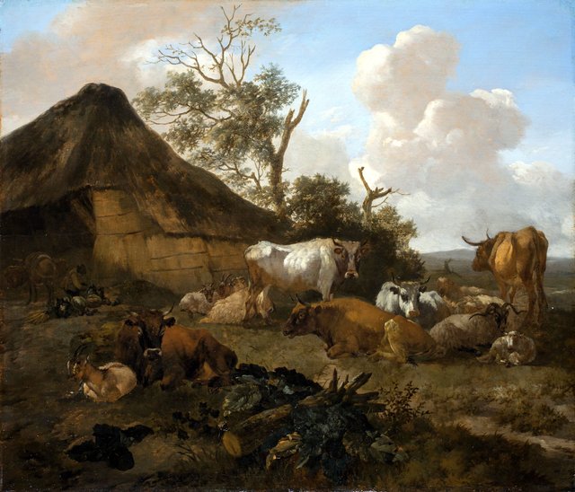 Landscape with Animals Resting by Willem Romeyn