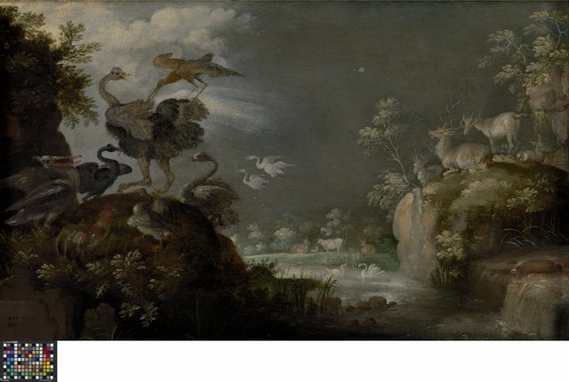Landscape with Ostrich by Roelant Savery