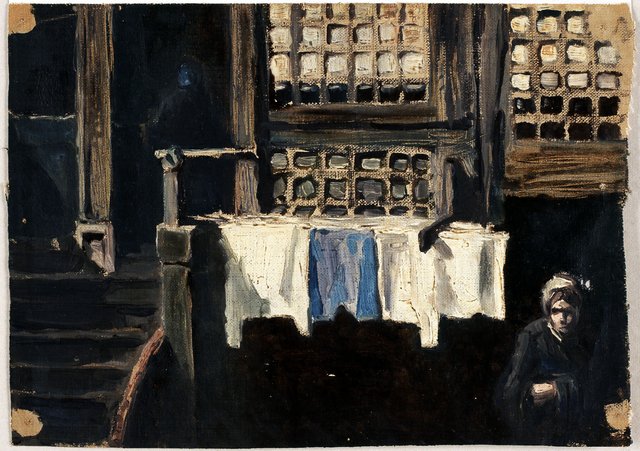 Old Façade in Delft (study) by Jan Toorop