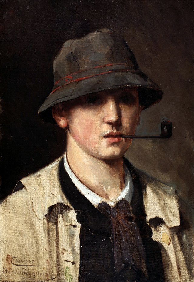 Self-Portrait (sketch) by Théo van Rysselberghe