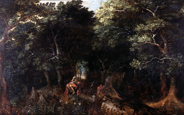 Woodland with Saint Jerome by Gillis van Coninxloo