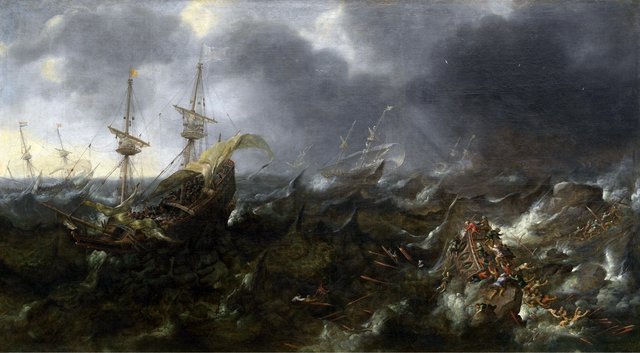 The battle of Lepanto by Andries van Eertvelt