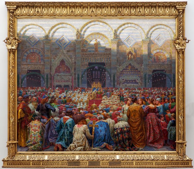 The Mystical Wedding between the Bishop and the Abbess of Pistoia by Kristian Zahrtmann