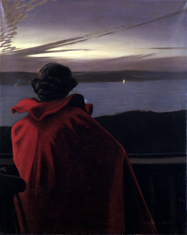 Midsummer Night near Vejle Fjord by Harald Slott-Møller