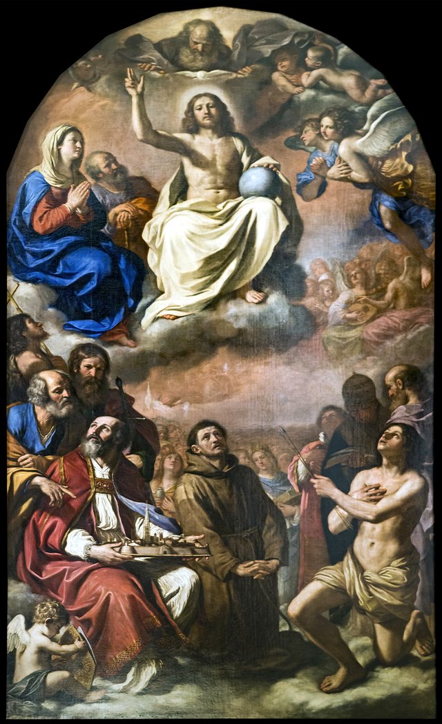 Glory of all the saints by Guercino