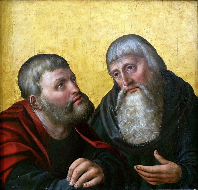 St. Anthony Abbot and St. Paul the Hermit by Bernhard Strigel