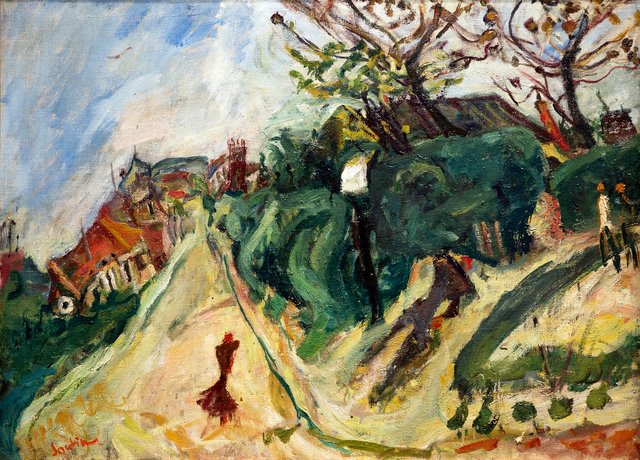 Landscape with character by Chaïm Soutine