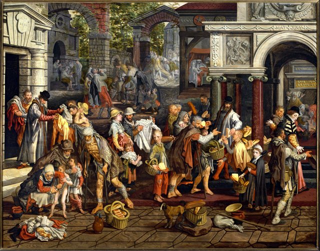 Christian deeds of mercy by Pieter Aertsen