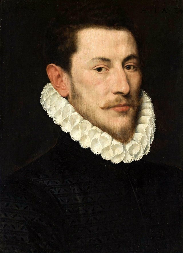 Portrait of a Man. by Adriaen Thomasz. Key
