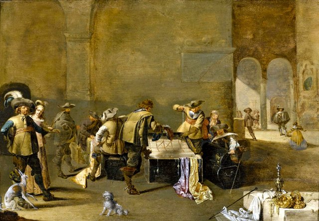 Soldiers inspecting coffers by Jacob Duck