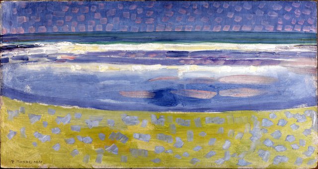 Sea after Sunset by Piet Mondrian