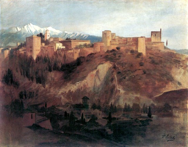 The Alhambra in Granada by Franz von Lenbach