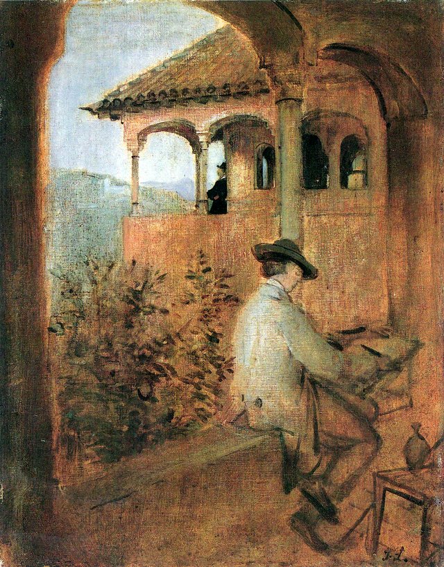 Tocador de la Reina on the Alhambra in Granada by Franz von Lenbach