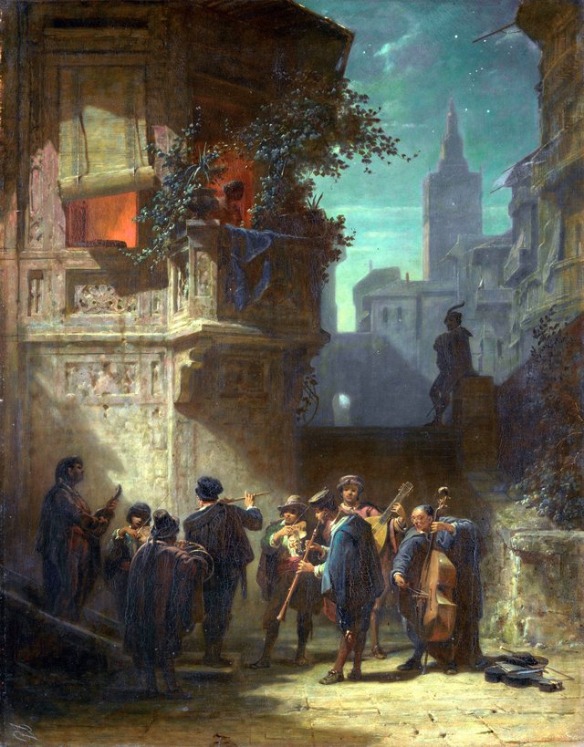 Spanisches Ständchen by Carl Spitzweg