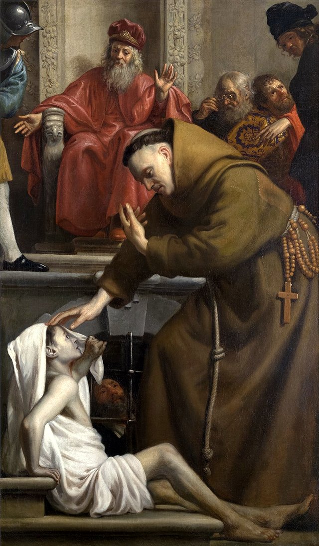 Saint Antony raising a Man from the Dead by Jacob van Oost
