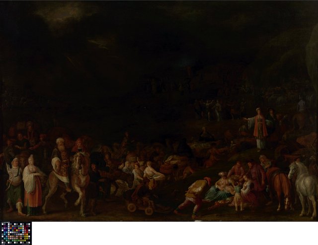 De doortocht door de Rode Zee by Adriaen van Nieulandt the younger